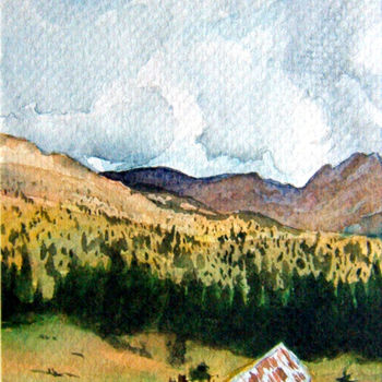 Painting titled "Bergerie" by Karolus, Original Artwork