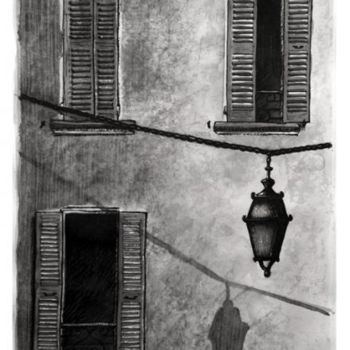 Dessin intitulée "3 fenêtres" par Karolus, Œuvre d'art originale, Encre