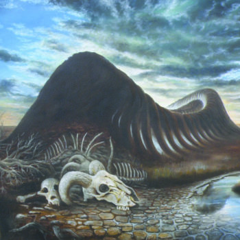 Картина под названием "Водопой" - Belar, Подлинное произведение искусства, Масло