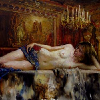 Painting titled "Morning of princess" by Andrei Kartashov, Original Artwork, Oil