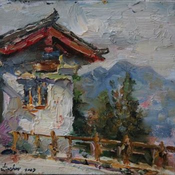 Painting titled "Lijiang's morning" by Andrei Kartashov, Original Artwork, Oil