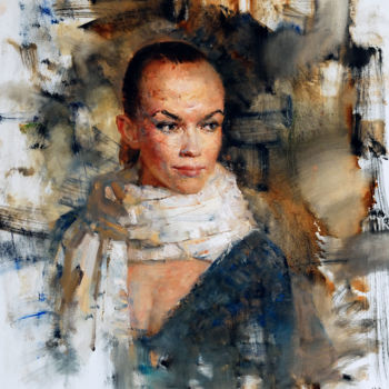 Painting titled "Tamara" by Andrei Kartashov, Original Artwork, Oil