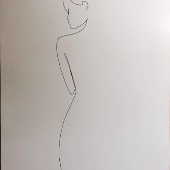 Drawing titled "Woman" by Katerina Nowakowska, Original Artwork, Ink