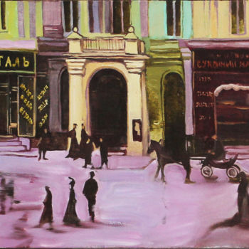 Картина под названием "Shadows of the Duma…" - Anastasiia Grygorieva, Подлинное произведение искусства, Масло