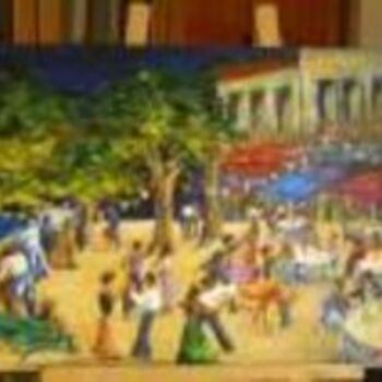 Painting titled "fête au village" by Karysa, Original Artwork