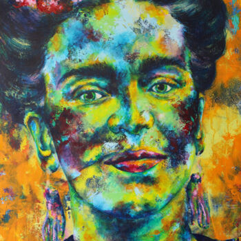 Pittura intitolato "Frida" da Kascho, Opera d'arte originale, Acrilico Montato su Telaio per barella in legno