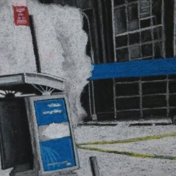 Рисунок под названием "9/11 bis" - Kash, Подлинное произведение искусства, Пастель
