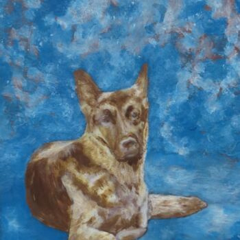 Pintura titulada "dog2" por Kash, Obra de arte original, Acrílico