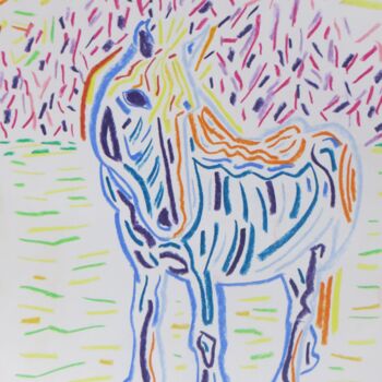 Dibujo titulada "horse2" por Kash, Obra de arte original, Pastel