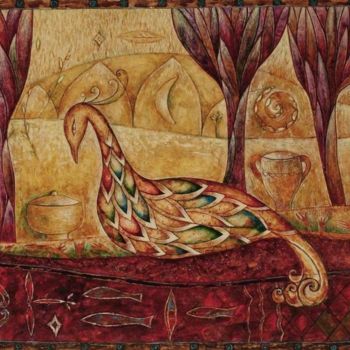 Painting titled "Eden II" by Kasia Blekiewicz, Original Artwork