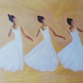 Malerei mit dem Titel "Three dancers" von Ka.M, Original-Kunstwerk, Acryl
