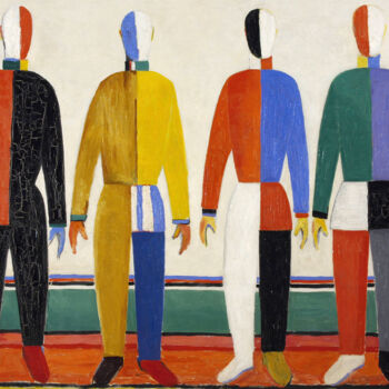 Malerei mit dem Titel "Les sports" von Kasimir Malevitch, Original-Kunstwerk, Öl