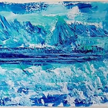 Painting titled "Blue Mountains ©" by Kasiopea, Original Artwork, Acrylic