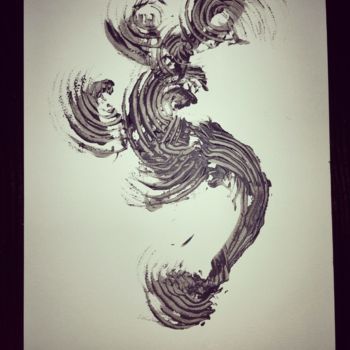 Zeichnungen mit dem Titel "Scorpion ©" von Kasiopea, Original-Kunstwerk, Acryl