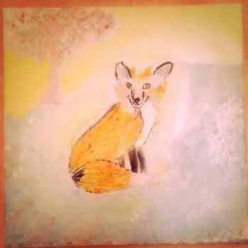 Painting titled "Fox©" by Kasiopea, Original Artwork, Acrylic
