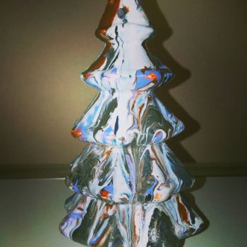 Sculpture titled "Sapin b ©" by Kasiopea, Original Artwork, Polymer clay