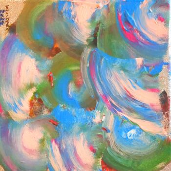 Painting titled "Les mini tornades ©" by Kasiopea, Original Artwork, Acrylic