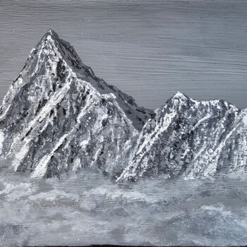 Картина под названием "Finsteraarhorn scha…" - Kaspar Von Bergen- Mountainart, Подлинное произведение искусства, Акрил Устан…