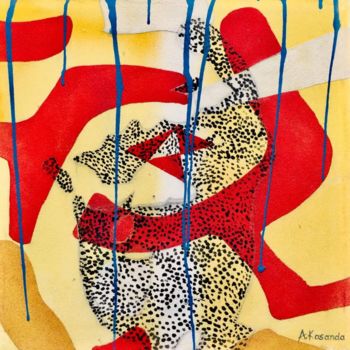 Картина под названием "Illustre voyant kim…" - À. Kassanda, Подлинное произведение искусства, Масло