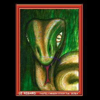Pintura intitulada "tableau-le-regard-t…" por Margarida Viegas (kassistys), Obras de arte originais, Óleo