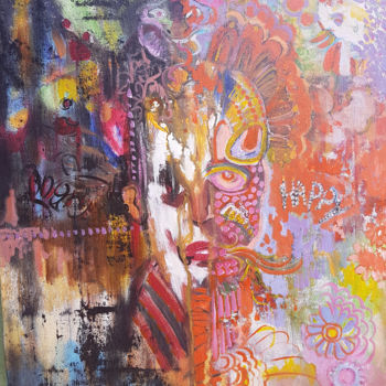 Painting titled "Disarray in Color" by Kasun Wickramasinghe, Original Artwork, Acrylic Mounted on Wood Stretcher frame