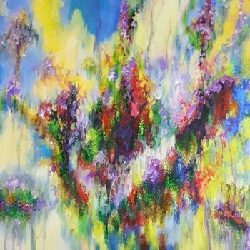 Pintura titulada "The Faded Bouquet" por Kasun Wickramasinghe, Obra de arte original, Acrílico Montado en Bastidor de camill…
