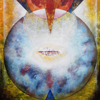 Painting titled "King of the Stars" by Kasun Wickramasinghe, Original Artwork, Acrylic Mounted on Wood Stretcher frame