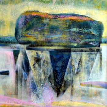 Pittura intitolato "Balancing Act" da Kasun Wickramasinghe, Opera d'arte originale, Acrilico Montato su Telaio per barella i…