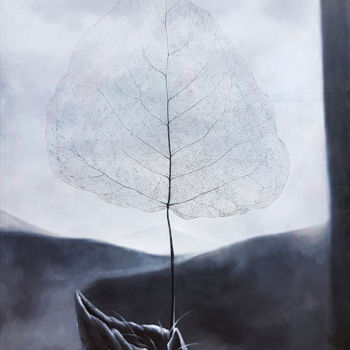 Pintura titulada "Neutral Frond" por Kasun Wickramasinghe, Obra de arte original, Acrílico Montado en Bastidor de camilla de…