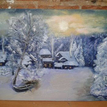 Pittura intitolato "Зима" da Ekaterina Kondukova, Opera d'arte originale, Olio