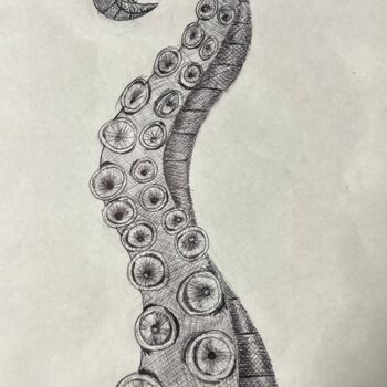 "octopus" başlıklı Tablo Kat Shevchenko tarafından, Orijinal sanat, Tükenmez kalem