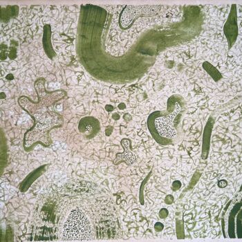 Malarstwo zatytułowany „The Green Void” autorstwa Kat Shevchenko, Oryginalna praca, Akryl