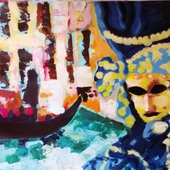 Pittura intitolato "Carnival of Venice" da Katalin Tóth, Opera d'arte originale, Acrilico