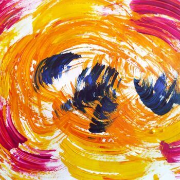 Painting titled "Swirl" by Katalin Tóth, Original Artwork, Acrylic