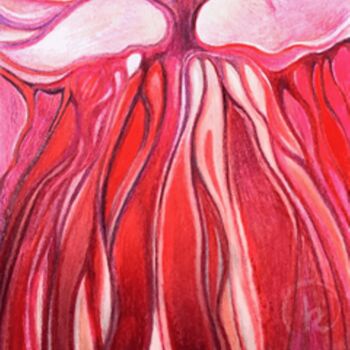 Rysunek zatytułowany „The energy of Red C…” autorstwa Katarzyna Dietrych, Oryginalna praca, Pastel