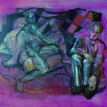 Картина под названием "Helplessness" - Katarzyna M. Rymarz, Подлинное произведение искусства, Масло