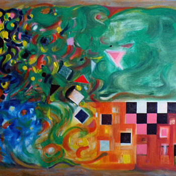 Картина под названием "Gauguin Tahiti dream" - Katarzyna M. Rymarz, Подлинное произведение искусства, Масло