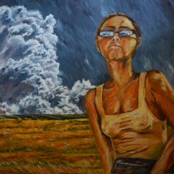 Malarstwo zatytułowany „Feel like Summer” autorstwa Katarzyna Machejek, Oryginalna praca, Olej Zamontowany na Drewniana rama…