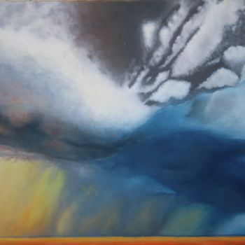 Pittura intitolato "tempête" da Katia Beranger (KatB.Art), Opera d'arte originale, Olio