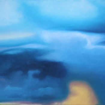 Painting titled "Percée nuageuse" by Katia Beranger (KatB.Art), Original Artwork, Oil