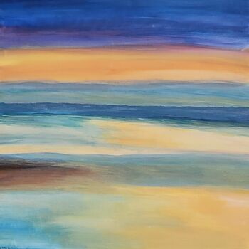 Painting titled "Far Horizons (frame…" by Kate Hessling, Original Artwork, Acrylic Mounted on Wood Stretcher frame
