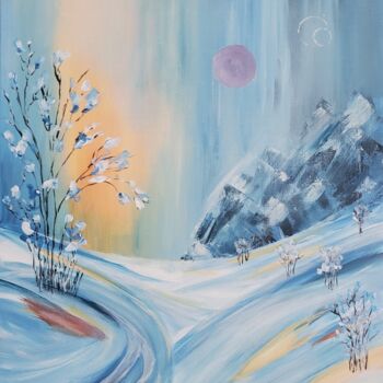 Malarstwo zatytułowany „Endless Winter of t…” autorstwa Kate Hessling, Oryginalna praca, Akryl Zamontowany na Drewniana rama…