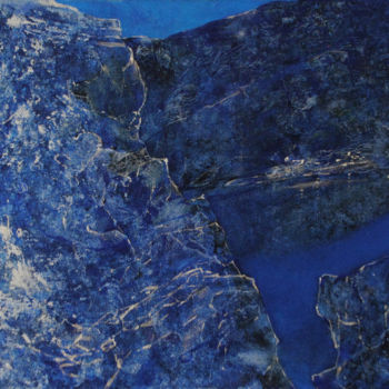 Malerei mit dem Titel "Night in Montenegro" von Kate Kulish, Original-Kunstwerk, Öl