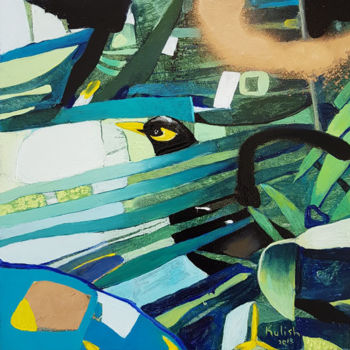 Malerei mit dem Titel "Earthling" von Kate Kulish, Original-Kunstwerk, Öl