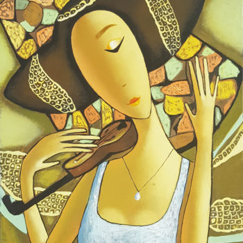 Peinture intitulée "Singing soul-2" par Kate Kulish, Œuvre d'art originale, Huile