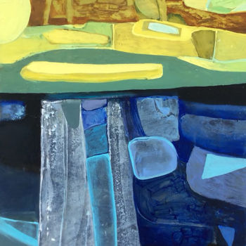 Картина под названием "The waterfall  Seku…" - Kate Kulish, Подлинное произведение искусства, Масло