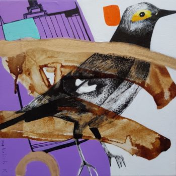 Schilderij getiteld "Just the bird" door Kate Kulish, Origineel Kunstwerk, Olie