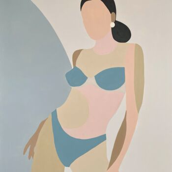 Картина под названием "White Pearl" - Katalin Macevics, Подлинное произведение искусства, Акрил