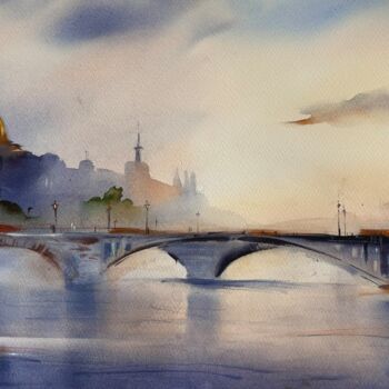 绘画 标题为“Prague-watercolor p…” 由Kate Matveeva, 原创艺术品, 水彩