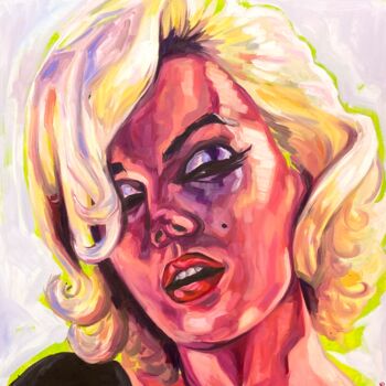 Painting titled "SOME LIKE IT HOT MA…" by Kate Revill, Original Artwork, Oil Mounted on Wood Stretcher frame